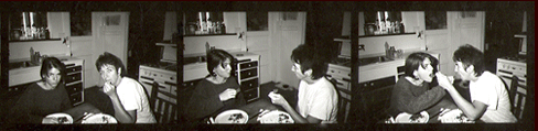 mother & daughter share food